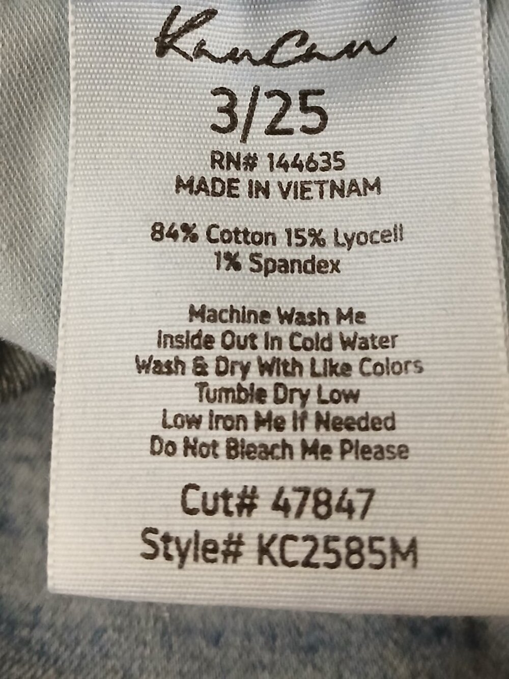 Kancan Jeans 3 25 Cecilia High Rise Slim Barrel Distressed Blue Denim Stretch - Picture 8 of 8